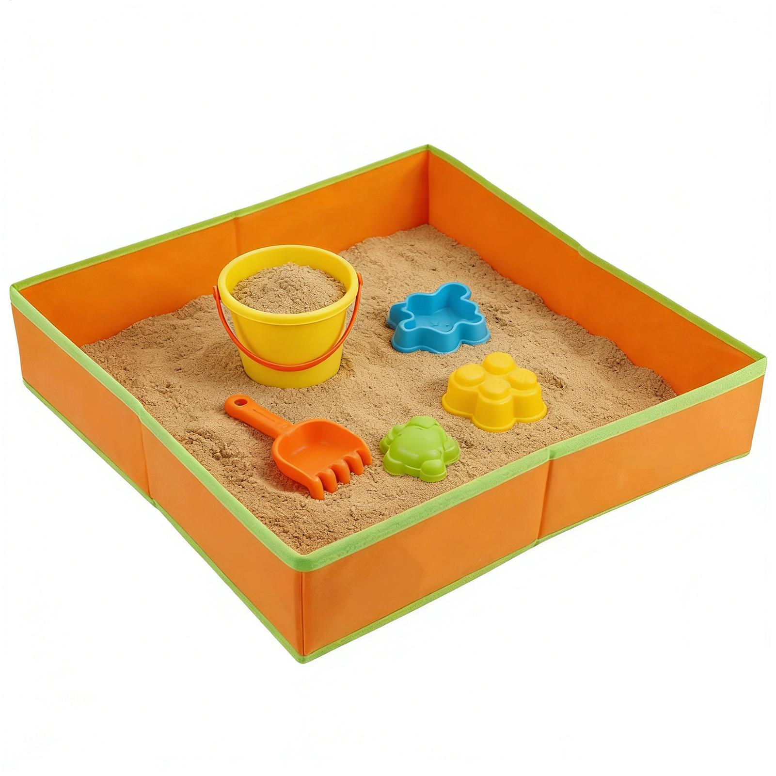 Kids Outdoor Sensory Table - โต๊ะทรายสำหรับเด็ก โต๊ะกิจกรรมกลางแจ้งแบบพับได้ ถาดเกมพับได้ ผ้าไม่ทอ โต๊ะกิจกรรมสำหรับเด็กสำหรับสวนหลังบ้าน