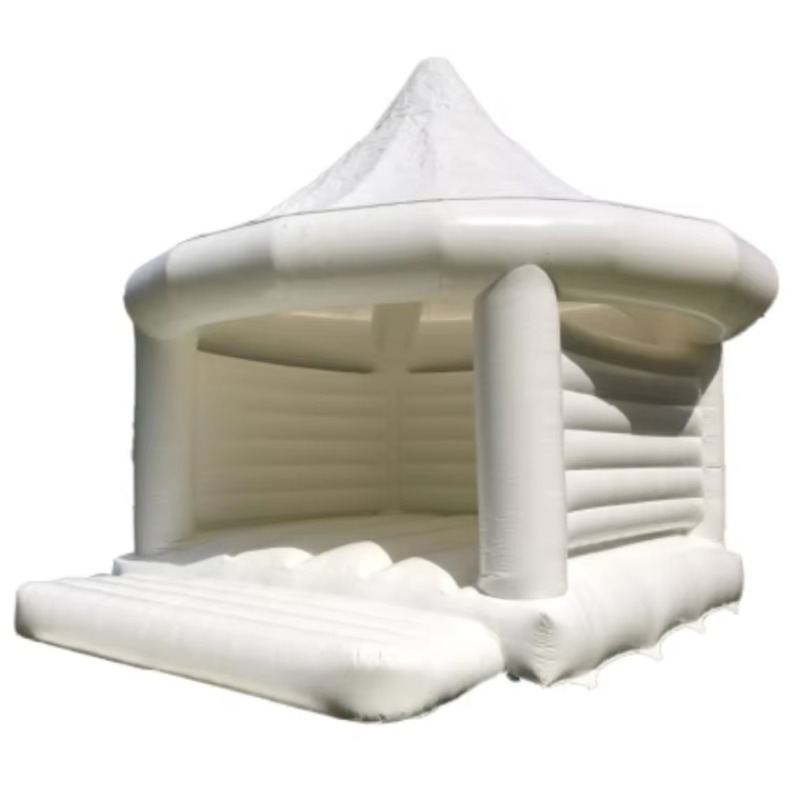 Kids Outdoor Games - บ้านลมสีขาวสำหรับงานแต่งงาน ของเล่นกลางแจ้งสำหรับเด็ก ปราสาทลมสำหรับเด็ก อุปกรณ์จัดงานเล่นเกม ลูกบอลฟองสบู่