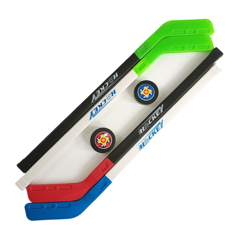 Kids Outdoor Hockey Set - ไม้ฮ็อกกี้ติดพื้นสำหรับเด็ก1ชุดของเล่นกลางแจ้งในบ้านชุดเริ่มเล่นกีฬาพร้อมลูกยางและลูกบอลพลาสติกสำหรับเด็กวัยหัดเดิน