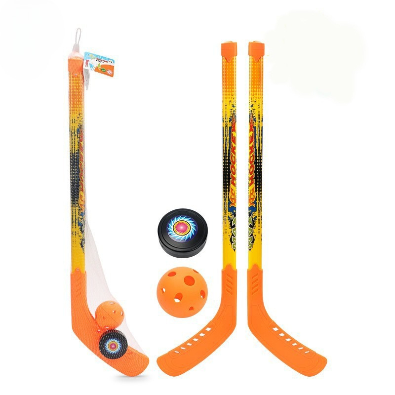 Kids Outdoor Hockey Set - ชุดไม้ฮอกกี้สำหรับเด็ก เกมฮอกกี้กลางแจ้ง พร้อมไม้ฮอกกี้ 2 อัน ลูกฮอกกี้