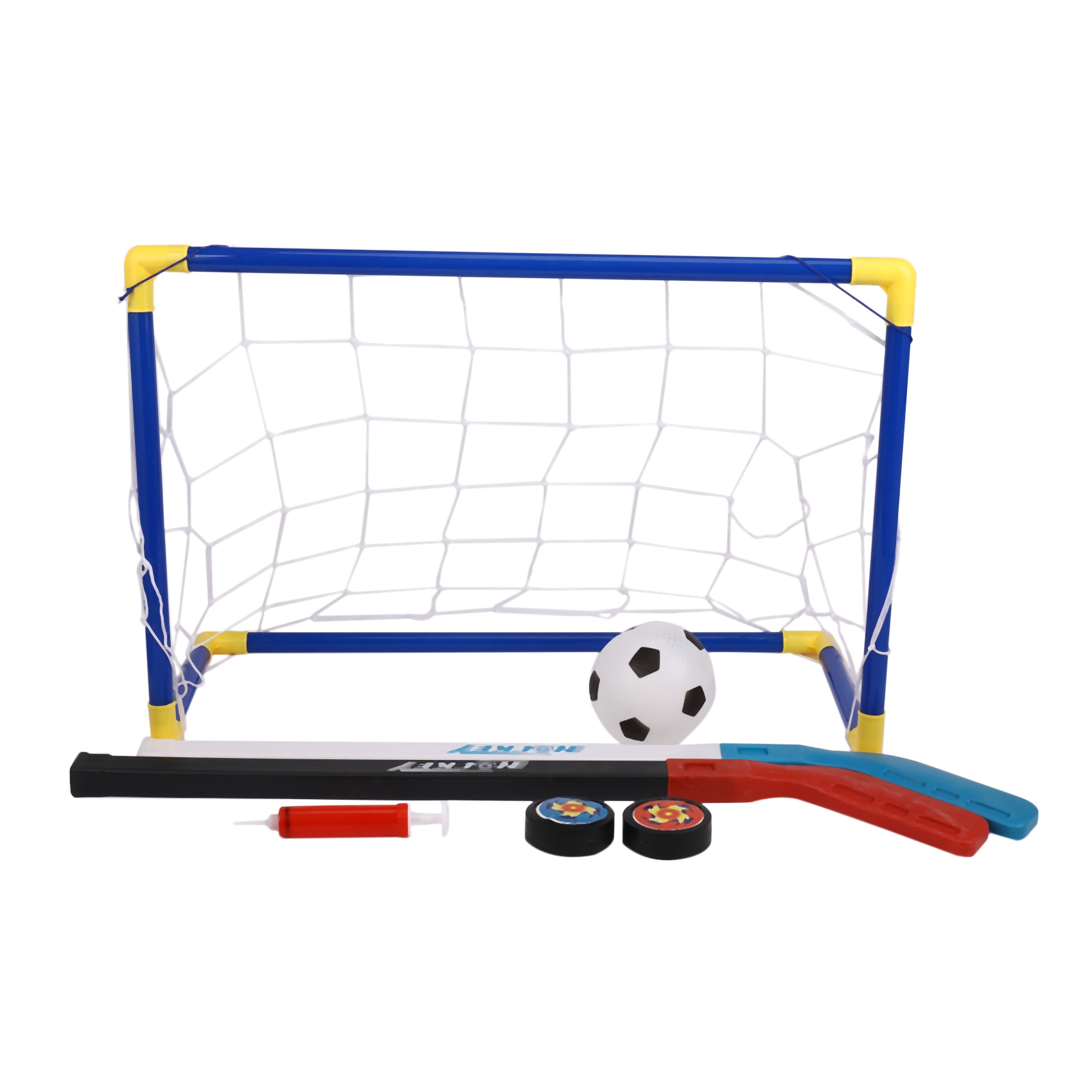 Kids Outdoor Hockey Set - ชุดกีฬาฟุตบอลและฮอกกี้น้ำแข็ง WOTT-2 แบบ 2 in 1