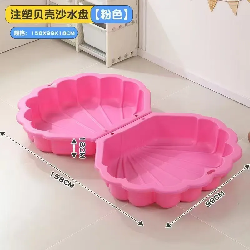 Kids Outdoor Water Play Table - ชุดของเล่นทรายพลาสติกสำหรับเด็ก ของเล่นชายหาดลายการ์ตูน โต๊ะน้ำพร้อมแม่พิมพ์เปลือกหอย กิจกรรมกลางแจ้งสำหรับเด็กอนุบาล ของขวัญฤดูร้อนแสนสนุกสำหรับเด็กผู้ชาย