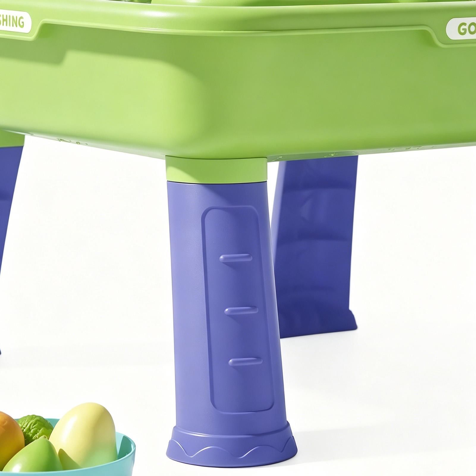 Kids Outdoor Sink - โต๊ะน้ำสำหรับเด็กพร้อมปั๊ม ของเล่นเสริมพัฒนาการแสนสนุก สระน้ำเด็ก ชุดโต๊ะน้ำสำหรับเด็กชายและเด็กหญิง เล่นได้ทั้งในบ้านและนอกบ้าน สวน