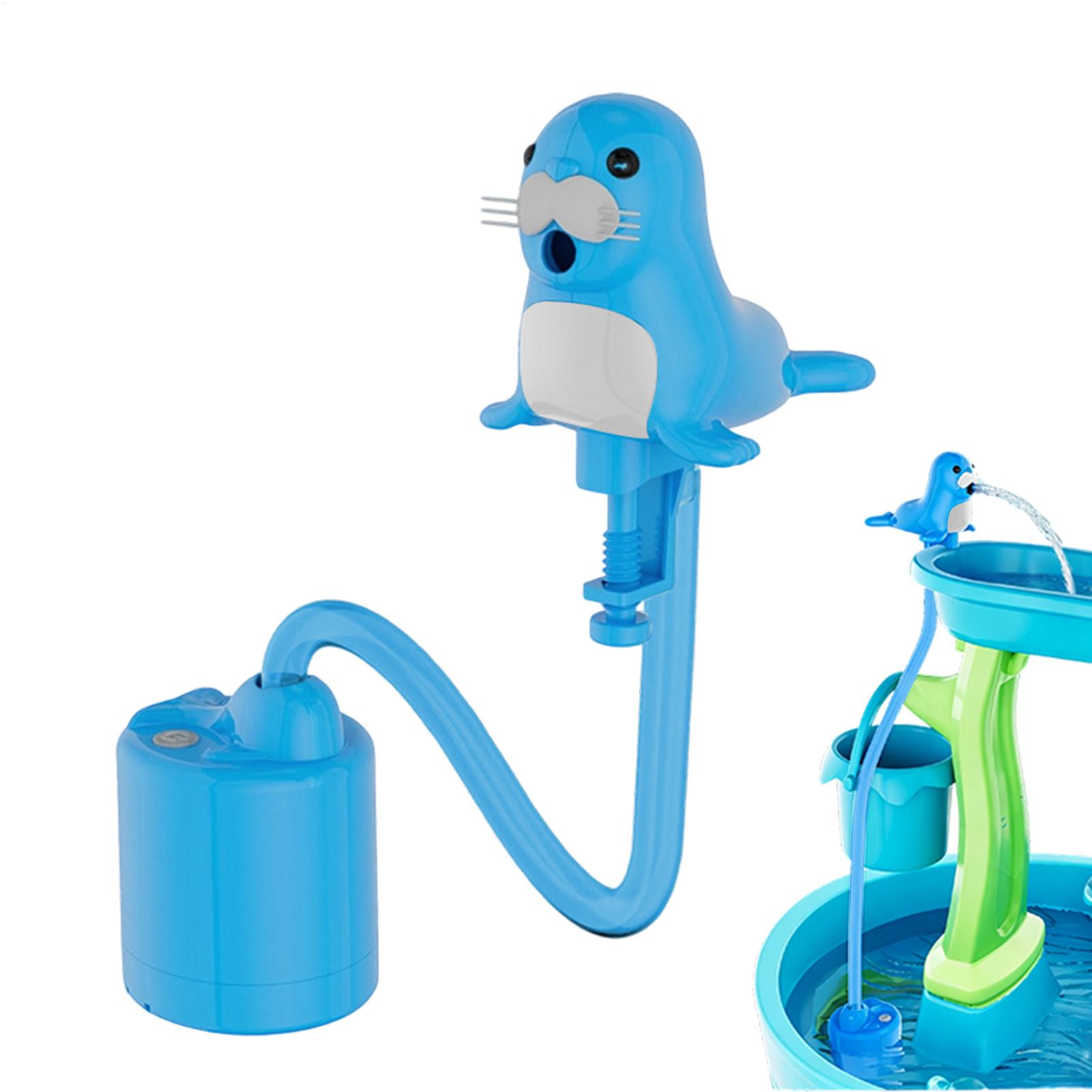 Kids Outdoor Water Play Table - ปั๊มน้ำแบบชาร์จไฟได้ ของเล่นฉีดน้ำ อุปกรณ์เสริมสำหรับเล่นน้ำกลางแจ้ง สำหรับเด็ก สนามหลังบ้าน ชายหาด