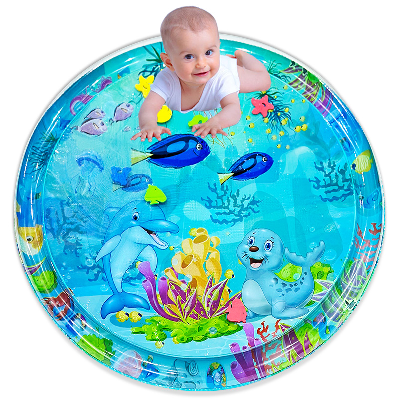 Kids Outdoor Water Play Table - 1 PC 100 ซม.ขนาดใหญ่เด็กเล่นเสื่อน้ํา Dolphin Seal