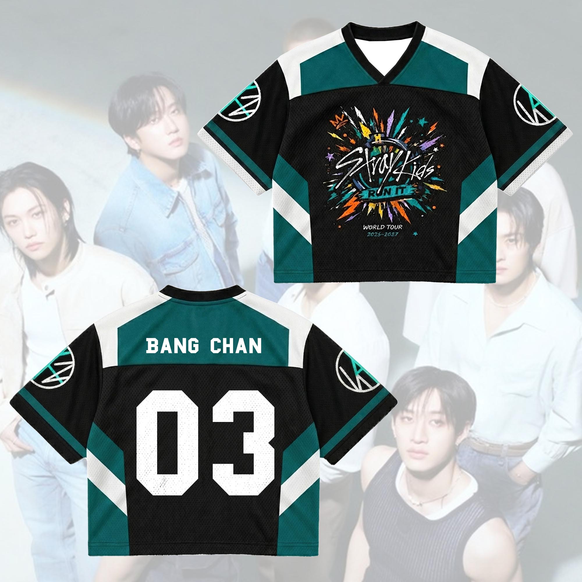 Outdoor Kids In An Inside World - เสื้อยืด Stray Kids Run It World