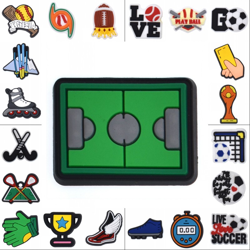 Kids Outdoor Hockey Set - 10 Pcs สวน Clogs รองเท้าหัวเข็มขัดสีเหลือง/สีแดงตัวจับเวลาการ์ดถุงมือฟุตบอลรางวัลฮอกกี้ Ice-Skates
