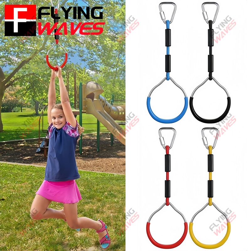 Kids Outdoor Ninja Course - เด็กแขวนแหวน GYM Swing ปีนเขาลิงบาร์สําหรับชายหญิงกลางแจ้งในร่ม Backyard กิจกรรม