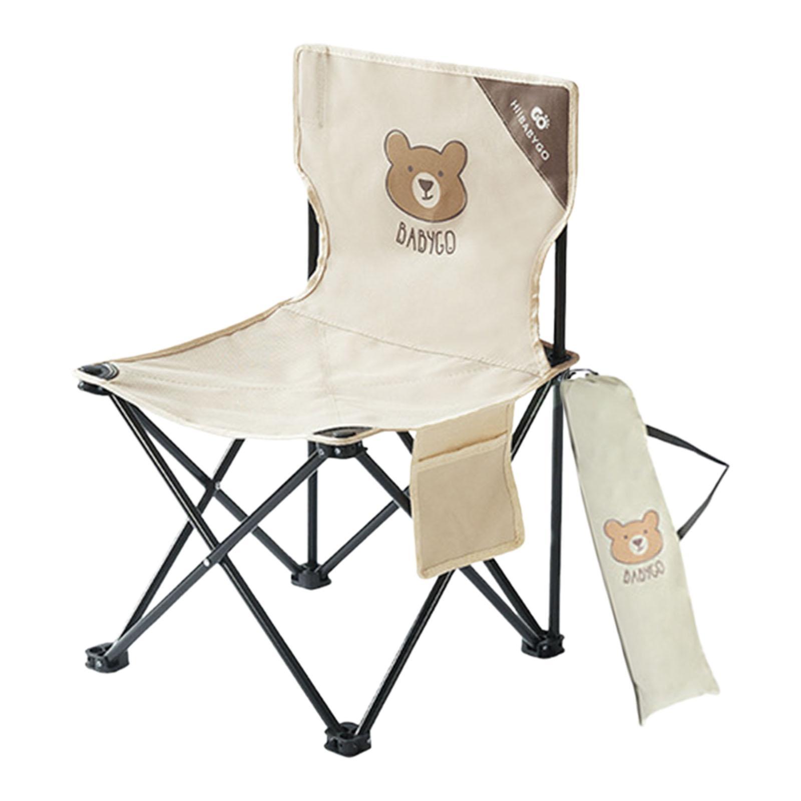 Kids Outdoor Lawn Chair - เก้าอี้พับสำหรับเด็ก เฟอร์นิเจอร์ผ้าอ๊อกซ์ฟอร์ดกันลื่น น้ำหนักเบา สำหรับกิจกรรมกลางแจ้ง ตกปลา ระเบียง