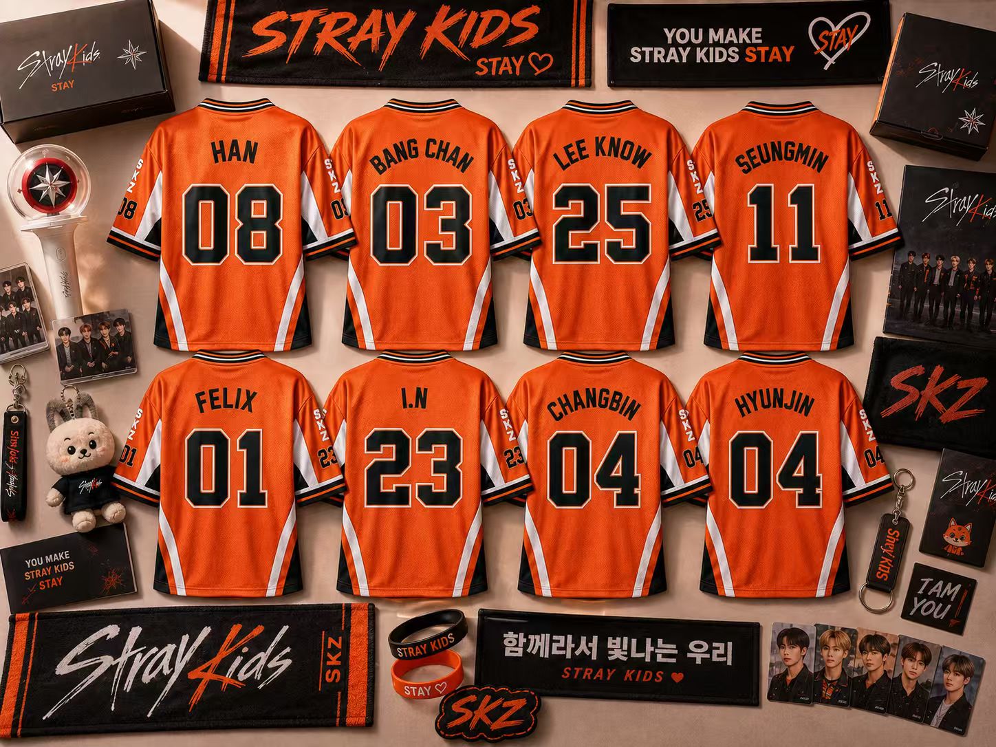 Outdoor Kids In An Inside World - เสื้อยืดแฟนคลับ SKZ Stray Kids Run It