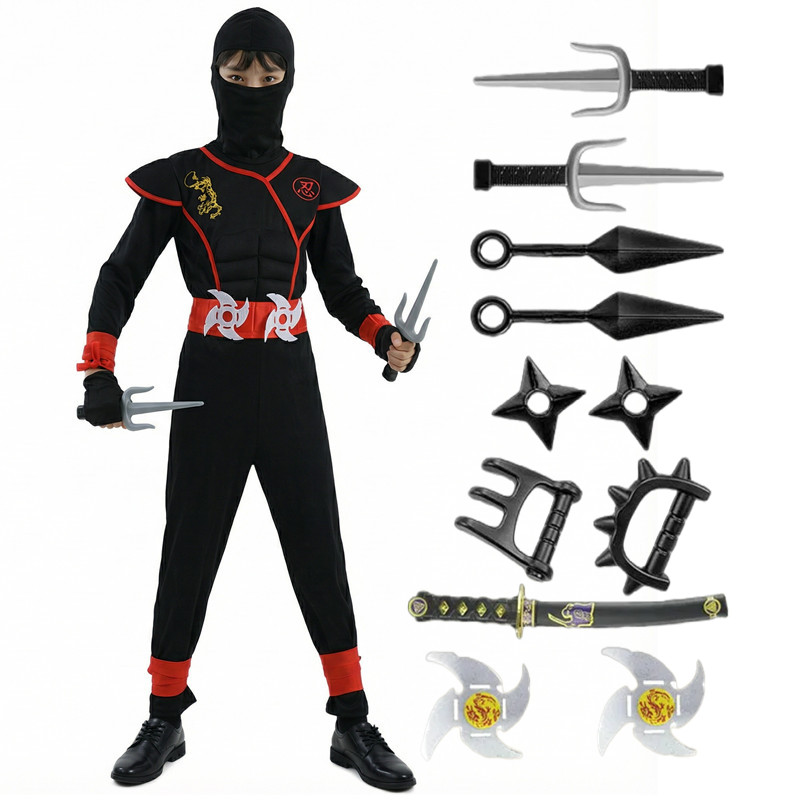ชุดนินจาสีดำและสีน้ำเงินสำหรับ - Kids Outdoor Ninja Warrior Course บทวิจารณ์และราคา
