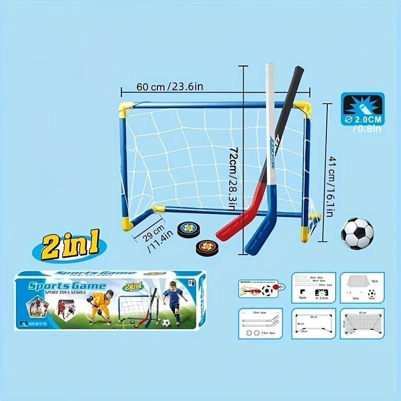 ชุดประตูฮอกกี้และฟุตบอล 2 in 1 - Kids Outdoor Hockey Set บทวิจารณ์และราคา