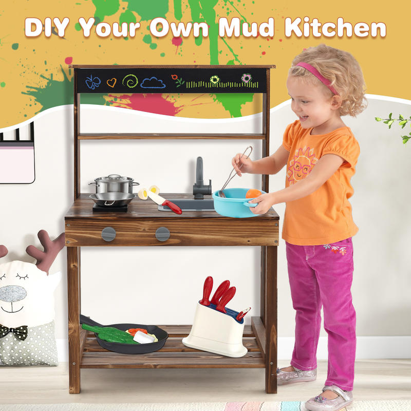 ครัวโคลนกลางแจ้งสำหรับเด็กพร้อ - Kids Outdoor Sink บทวิจารณ์และราคา