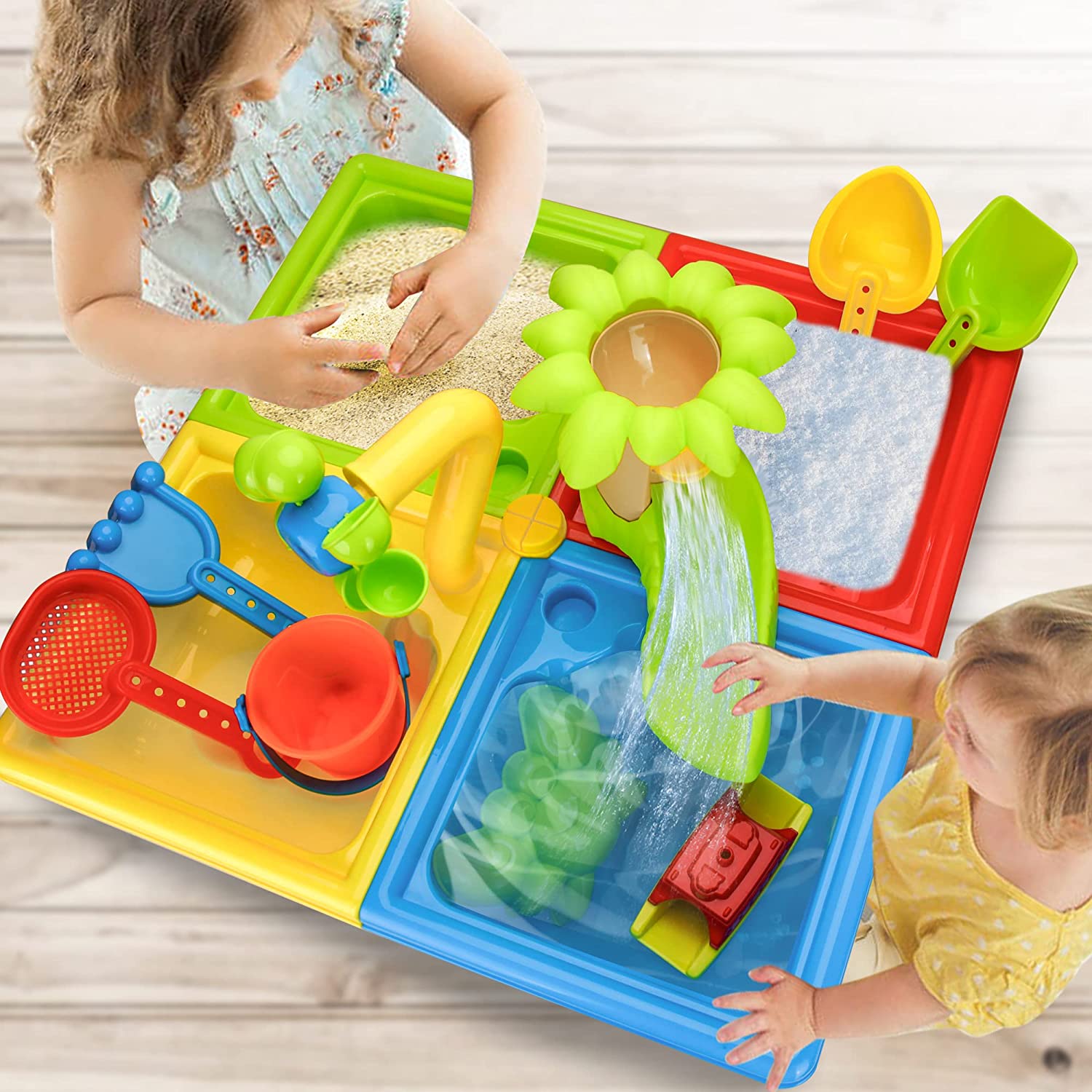 ของเล่นสำหรับเด็กเล่นทรายบนโต๊ - Kids Outdoor Water Play Table บทวิจารณ์และราคา
