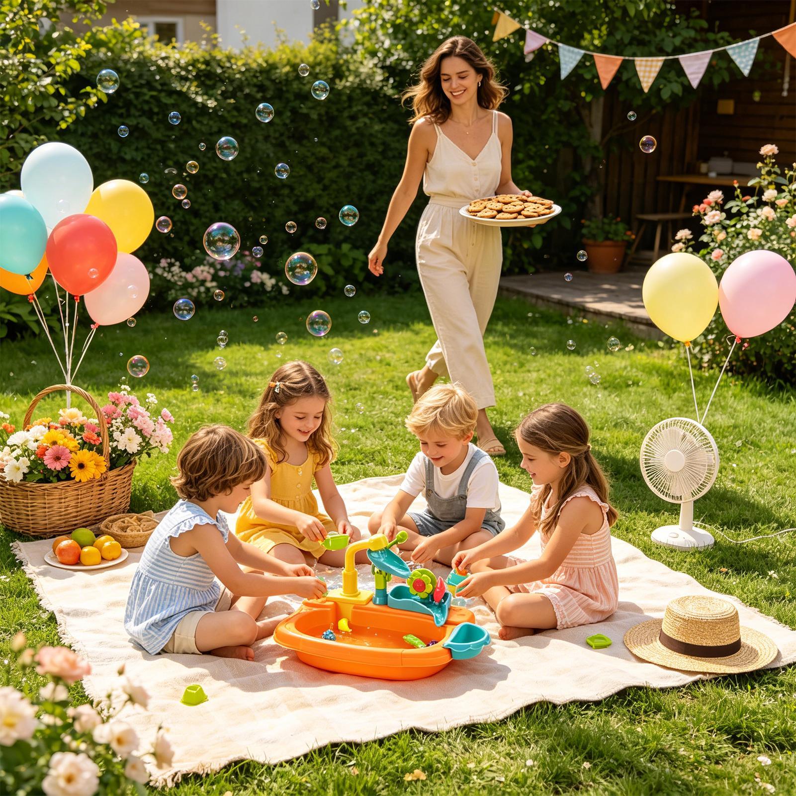 ของเล่นอ่างล้างจานแบบอัตโนมัติ - Kids Outdoor Sink บทวิจารณ์และราคา