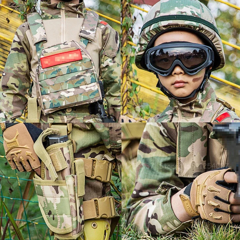 ชุดลายพรางเด็ก ชุดยุทธวิธีหน่ว - Kids Outdoor Youtube บทวิจารณ์และราคา