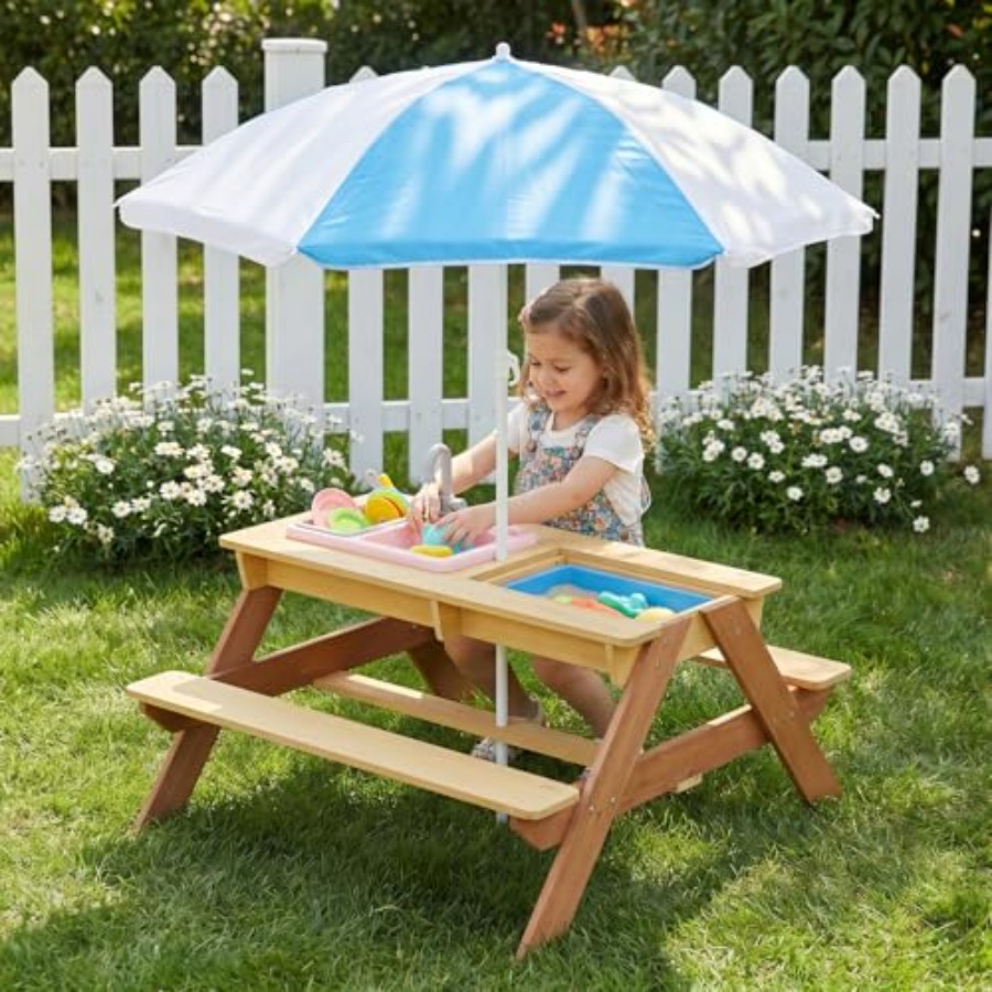 โต๊ะปิกนิกเด็กสำหรับเล่นกลางแจ - Kids Outdoor Sink บทวิจารณ์และราคา