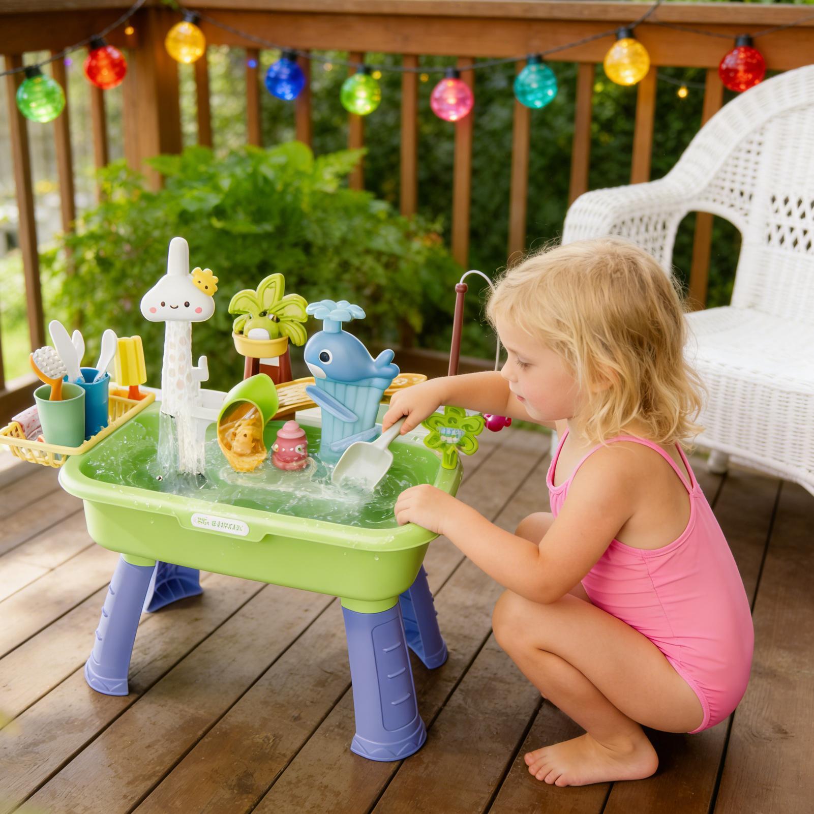 โต๊ะเล่นน้ำ ชุดครัวเด็ก ของเล่ - Kids Outdoor Sink บทวิจารณ์และราคา