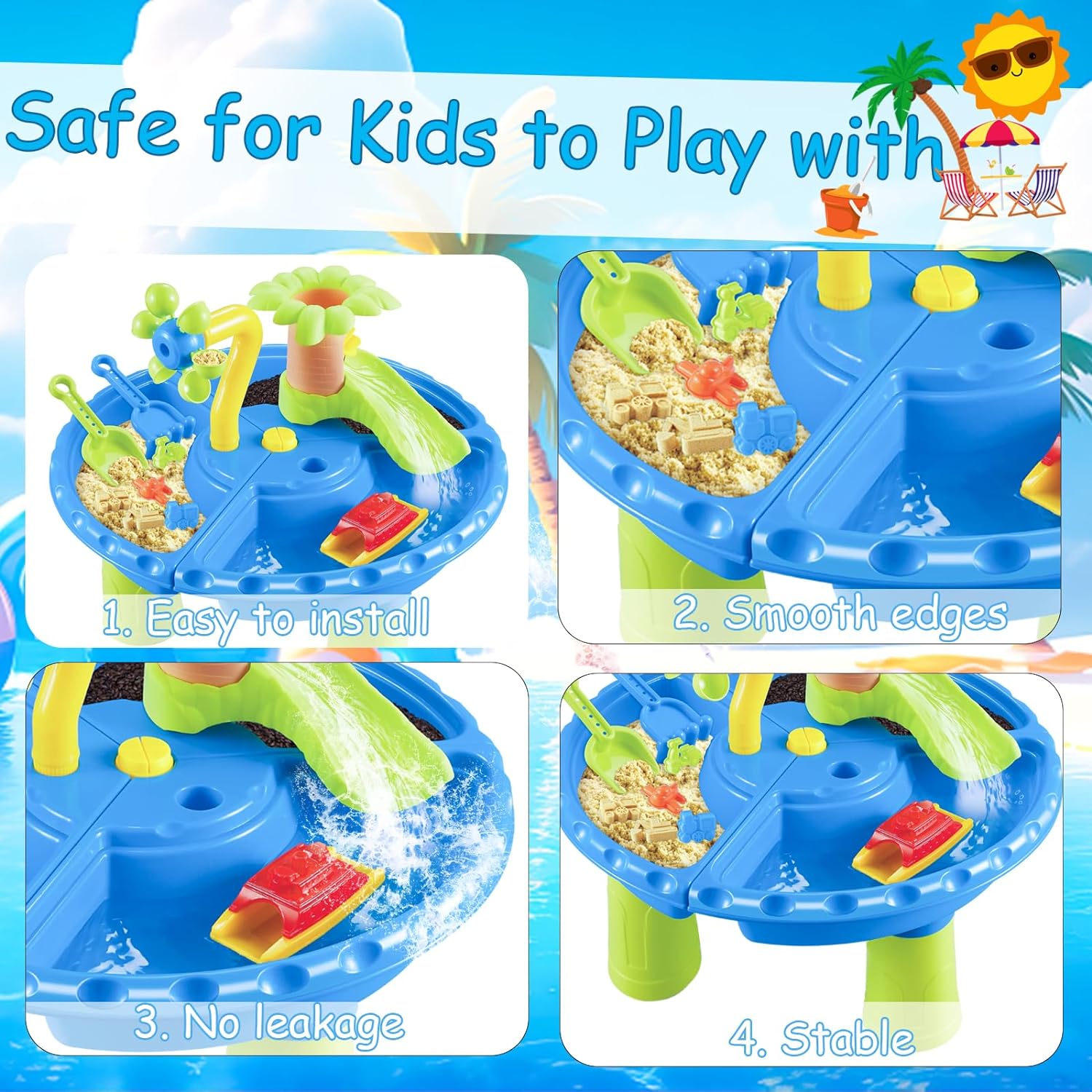 กล่องทรายตั้งโต๊ะสำหรับเด็กเล่ - Kids Outdoor Sensory Table บทวิจารณ์และราคา