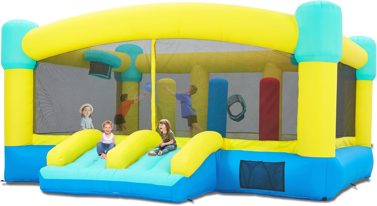 บ้านลมขนาดใหญ่, ปราสาทลมเป่าลม - Kids Outdoor House With Slide บทวิจารณ์และราคา