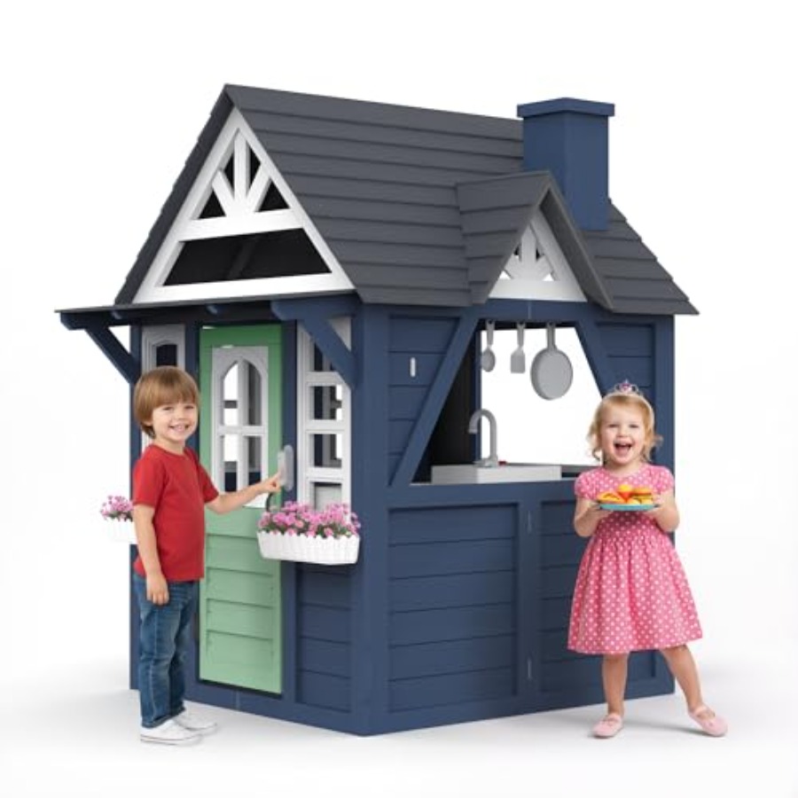 บ้านเด็กเล่นกลางแจ้ง: ทำจากไม้ - Kids Outdoor Sink บทวิจารณ์และราคา