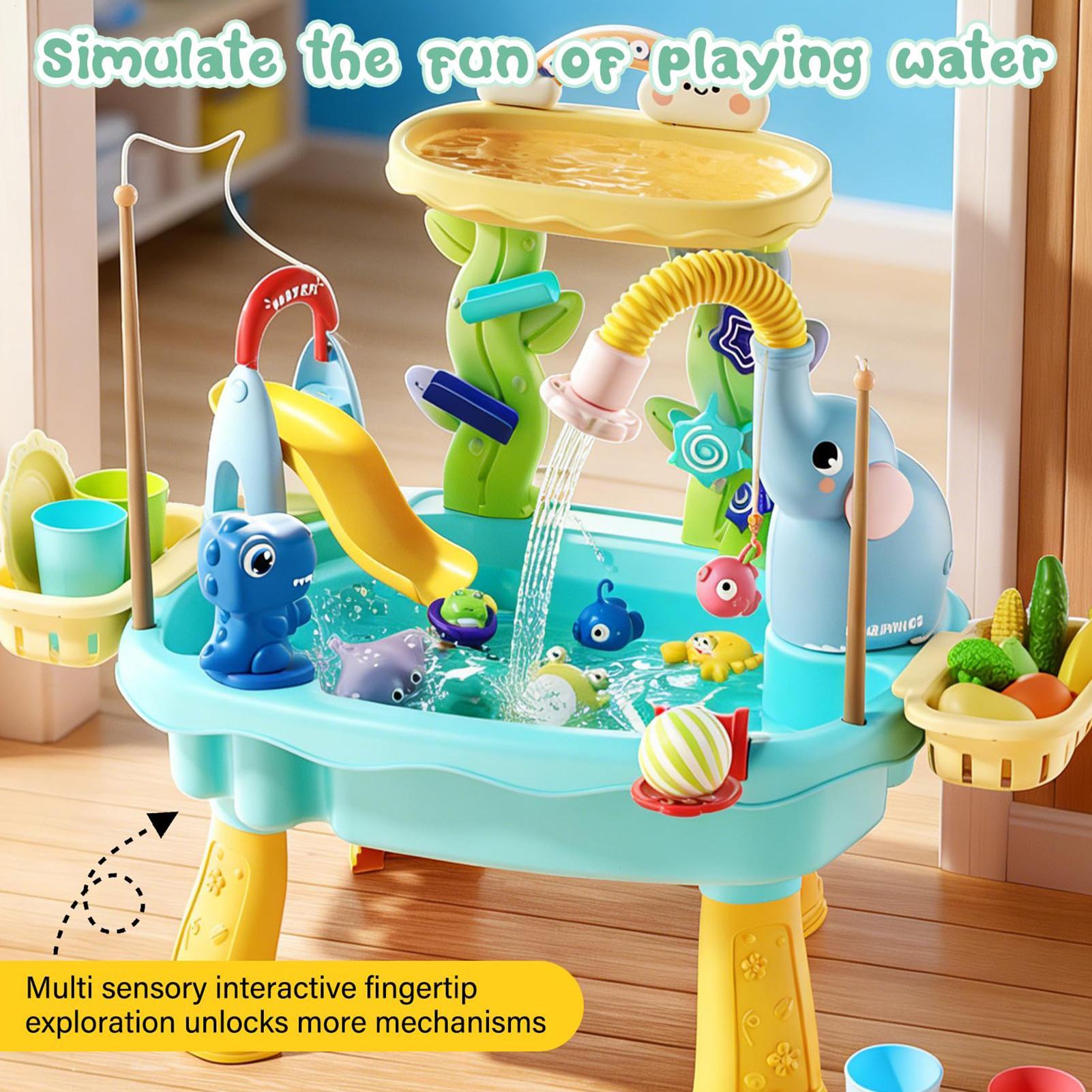 โต๊ะน้ำสำหรับเด็กเล็กแบบอัพเกร - Kids Outdoor Sensory Table บทวิจารณ์และราคา