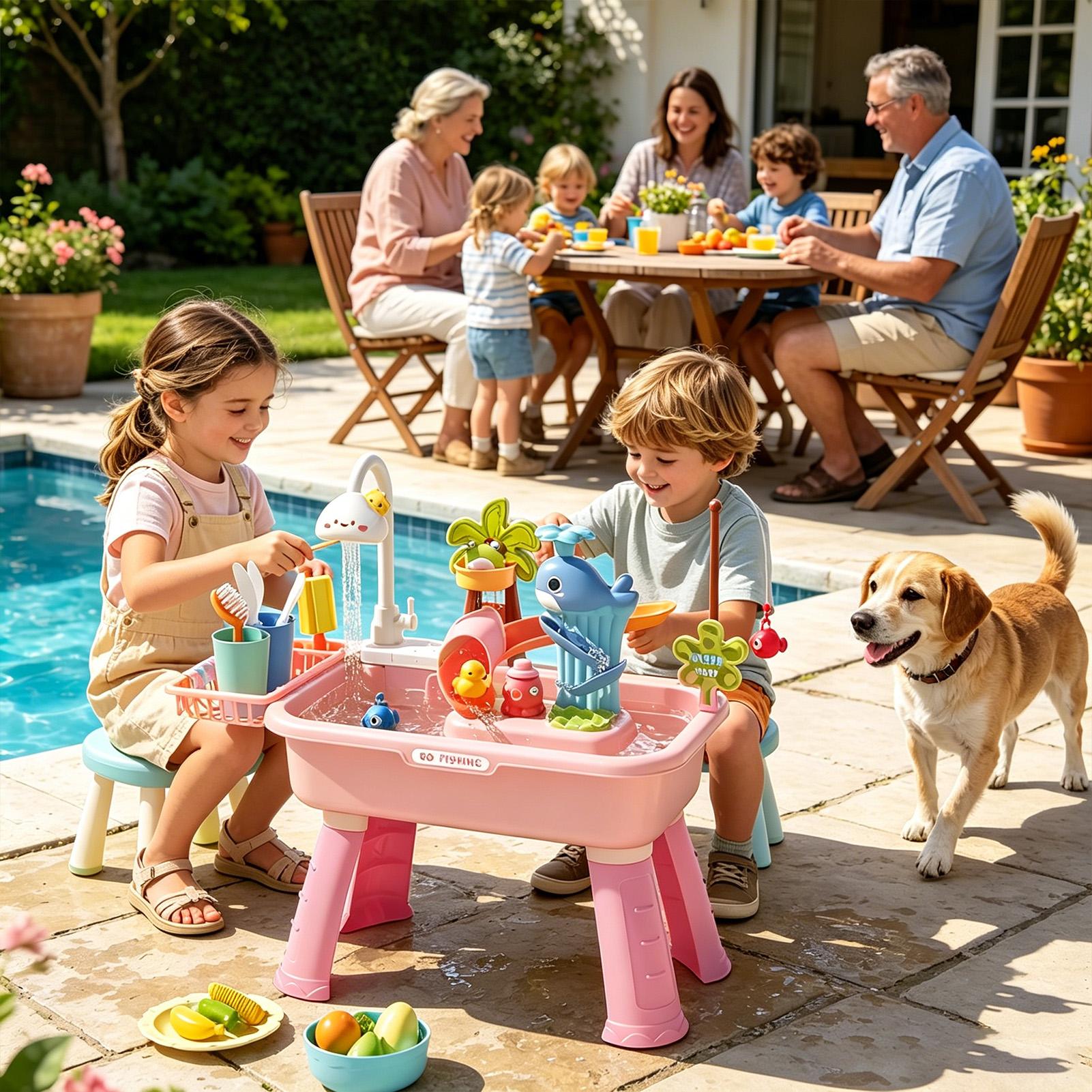 โต๊ะน้ำสำหรับเด็กพร้อมปั๊ม, โต - Kids Outdoor Sink บทวิจารณ์และราคา