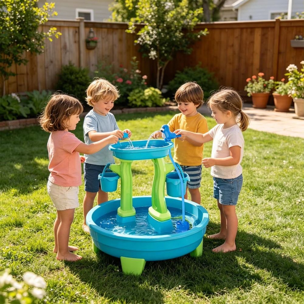 ปั๊มน้ำแบบพกพาไม่ต้องเจาะติดตั - Kids Outdoor Water Play Table บทวิจารณ์และราคา