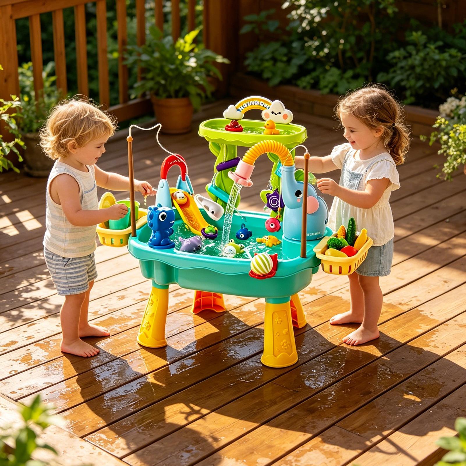 โต๊ะน้ำสำหรับเด็กเล็กแบบอัพเกร - Kids Outdoor Sink บทวิจารณ์และราคา