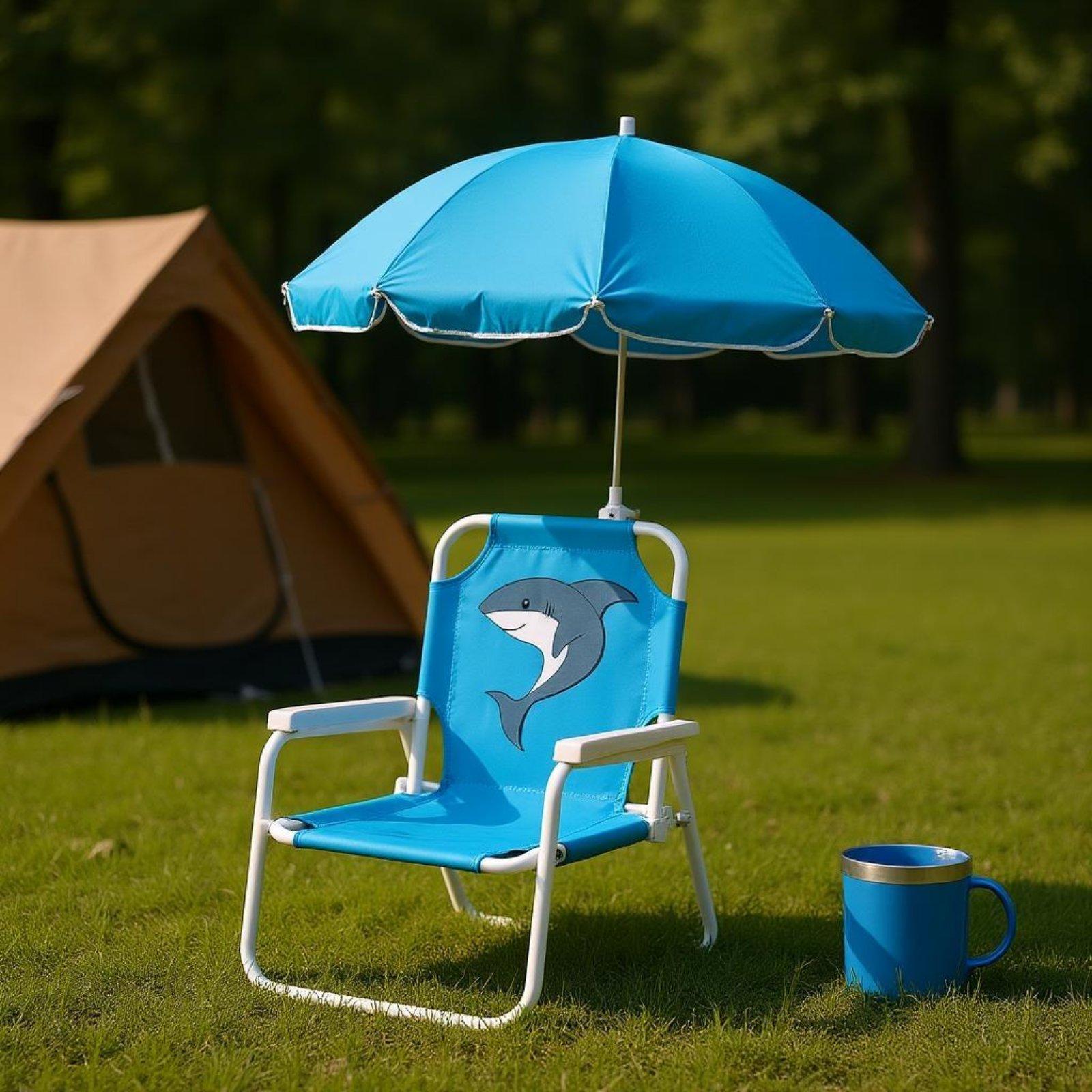 เก้าอี้ชายหาดสำหรับเด็กพร้อมร่ - Kids Outdoor Lawn Chair บทวิจารณ์และราคา