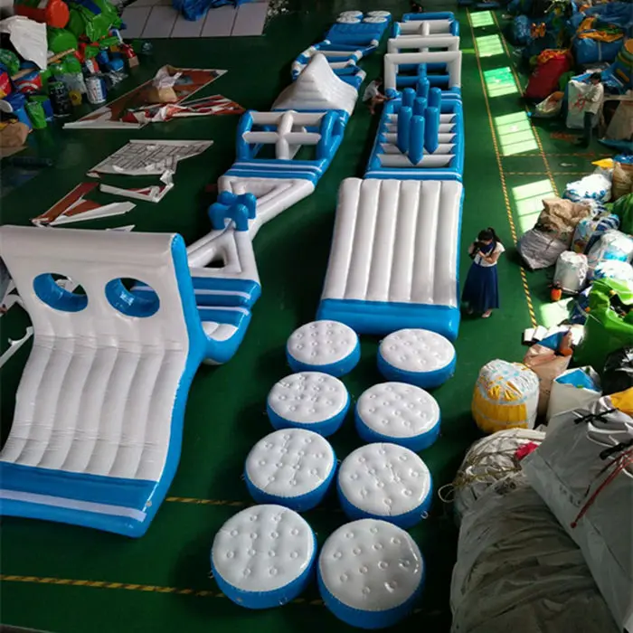 สวนน้ำคุณภาพสูง PVC แบบเป่าลม  - Kids Outdoor Obstacle Course บทวิจารณ์และราคา