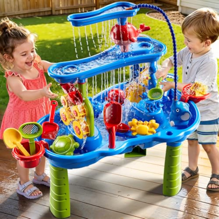 โต๊ะน้ำกลางแจ้งสำหรับเด็กอายุ  - Kids Outdoor Sensory Table บทวิจารณ์และราคา