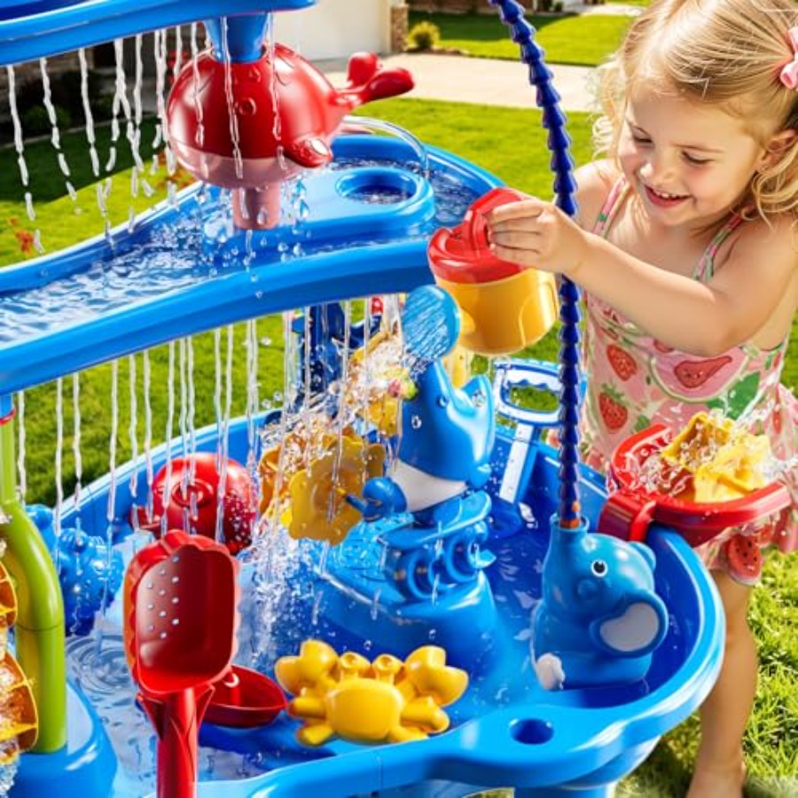 โต๊ะน้ำกลางแจ้งสำหรับเด็กอายุ  - Kids Outdoor Sensory Table บทวิจารณ์และราคา