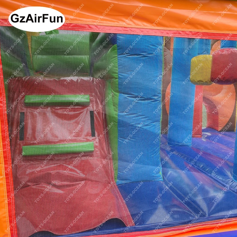 บ้านลมเป่าลมธีมสิงโตสำหรับใช้ง - Kids Outdoor House With Slide บทวิจารณ์และราคา