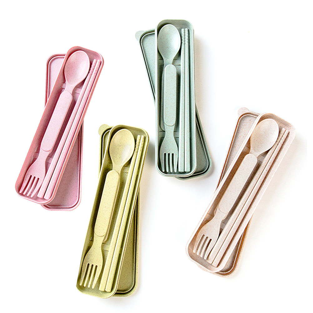 ชุดช้อนส้อมตะเกียบสำหรับเด็ก ท - Kids.Outdoor Utensils บทวิจารณ์และราคา