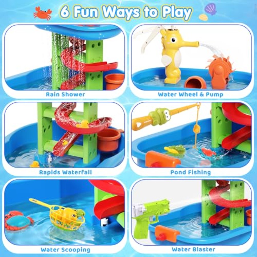 โต๊ะน้ำกลางแจ้งสำหรับเด็กอายุ  - Kids Outdoor Sensory Table บทวิจารณ์และราคา