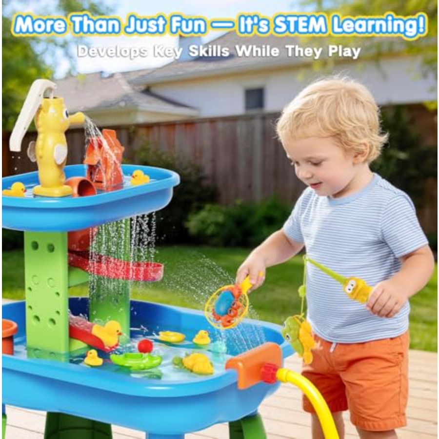 โต๊ะน้ำกลางแจ้งสำหรับเด็กอายุ  - Kids Outdoor Sensory Table บทวิจารณ์และราคา