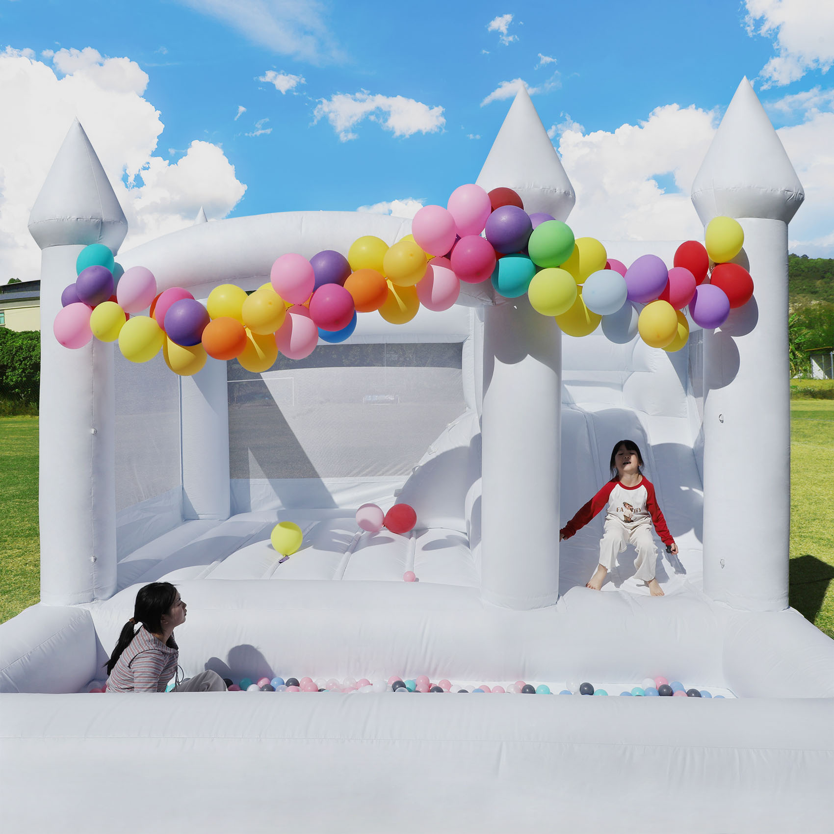 บ้านลม บ้านเด้ง ปราสาทลม บ้านล - Kids Outdoor Play บทวิจารณ์และราคา