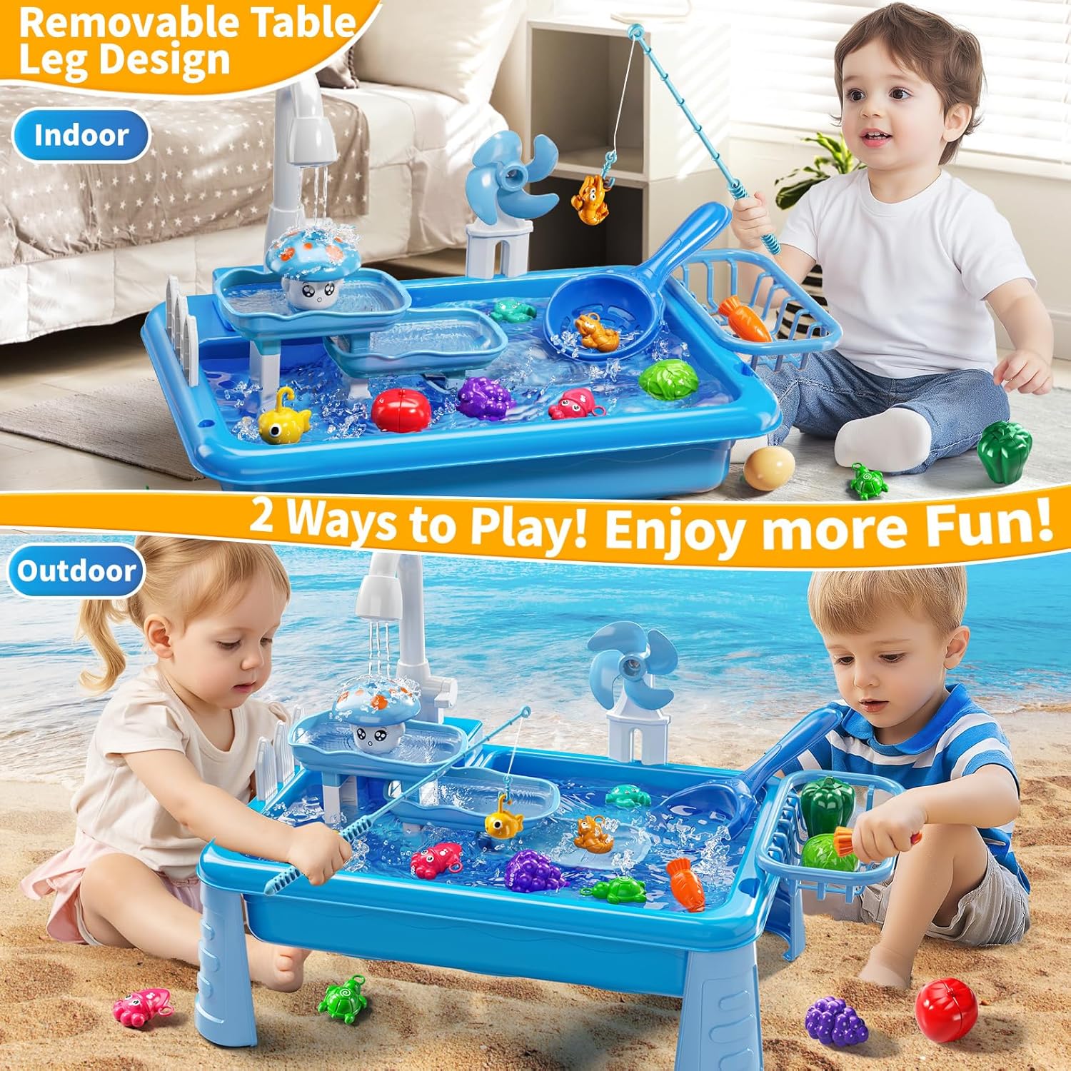 โต๊ะเล่นน้ำสำหรับเด็ก พร้อมอ่า - Kids Outdoor Sink บทวิจารณ์และราคา