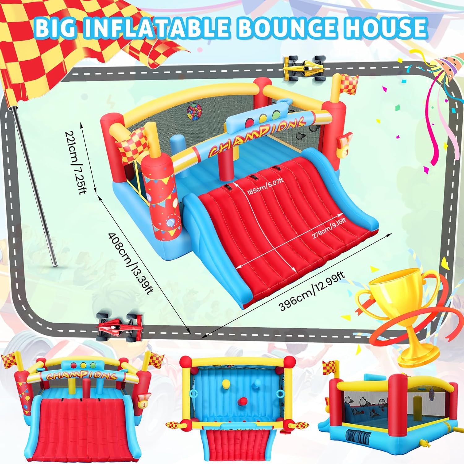 บ้านลมขนาดใหญ่สำหรับเด็กโต, บ้ - Kids Outdoor Games บทวิจารณ์และราคา