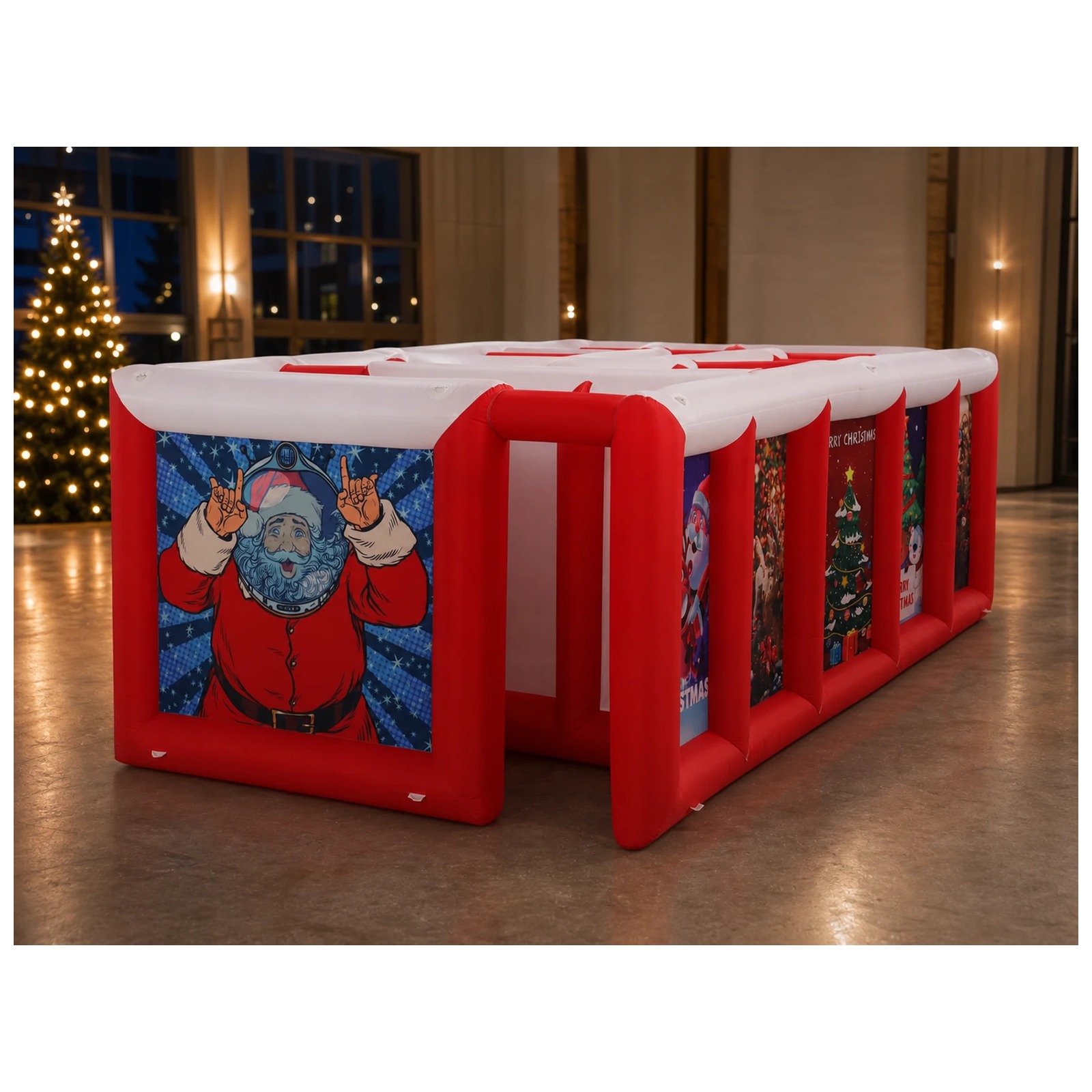 เขาวงกตเป่าลมหลังคาเรียบสีแดงข - Kids Outdoor Fun บทวิจารณ์และราคา