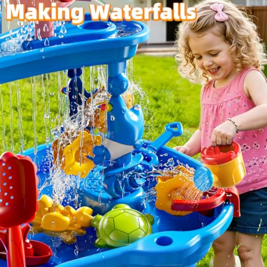 โต๊ะเล่นเสริมพัฒนาการ 3 ชั้นสำ - Kids Outdoor Sensory Table บทวิจารณ์และราคา