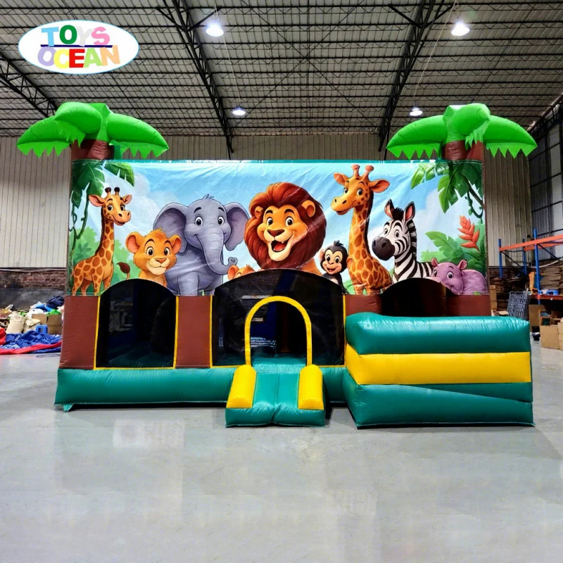 บ้านลมเป่าลมสำหรับเช่าสำหรับงา - Kids Outdoor House With Slide บทวิจารณ์และราคา