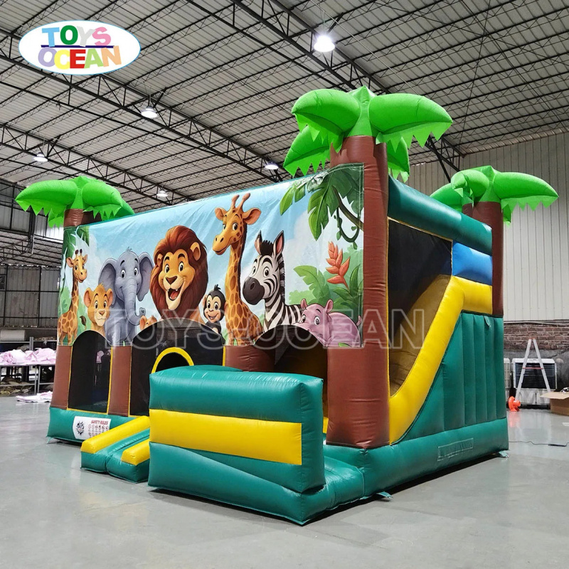 บ้านลมเป่าลมสำหรับเช่าสำหรับงา - Kids Outdoor House With Slide บทวิจารณ์และราคา
